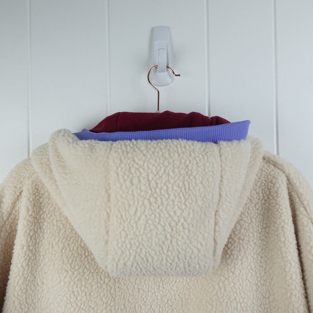 Free People Movement Women's Colorblock Hooded Sherpa Fleece Jacket Medium - Picture 9 of 9